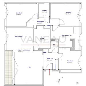 Appartement de 3 chambres - En étage avec vue sur jardins