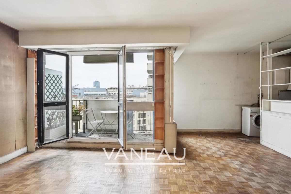 Studio avec balcon et vue dégagée